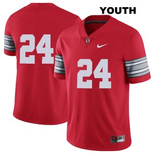 Youth NCAA Ohio State Buckeyes Shaun Wade #24 College Stitched 2018 Spring Game No Name Authentic Nike Red Football Jersey CB20X77GO